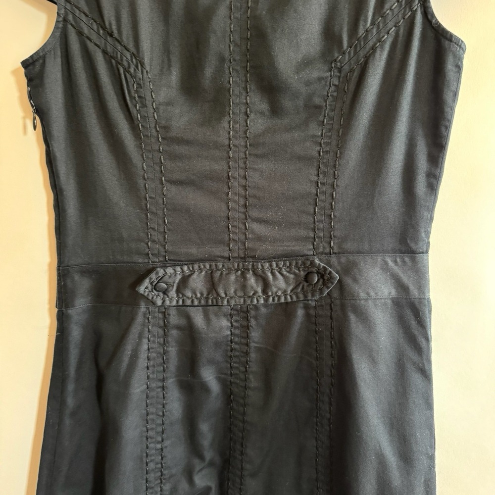 Ted Baker 90s Y2K Black Dress Whimsigoth Pin Up Size 1 Small Rockabilly Pleated - Picture 9 of 14